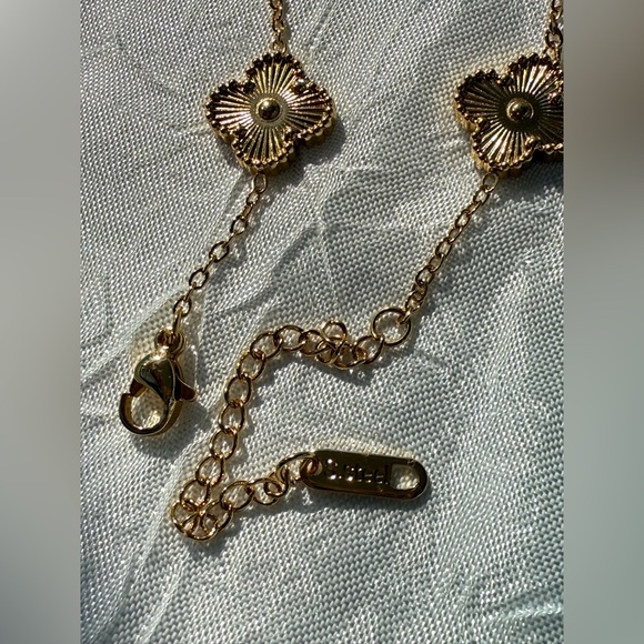 New Alhambra Gold Gold 18K plated Stainless Steel floral Bracelet Clover - Picture 10 of 14